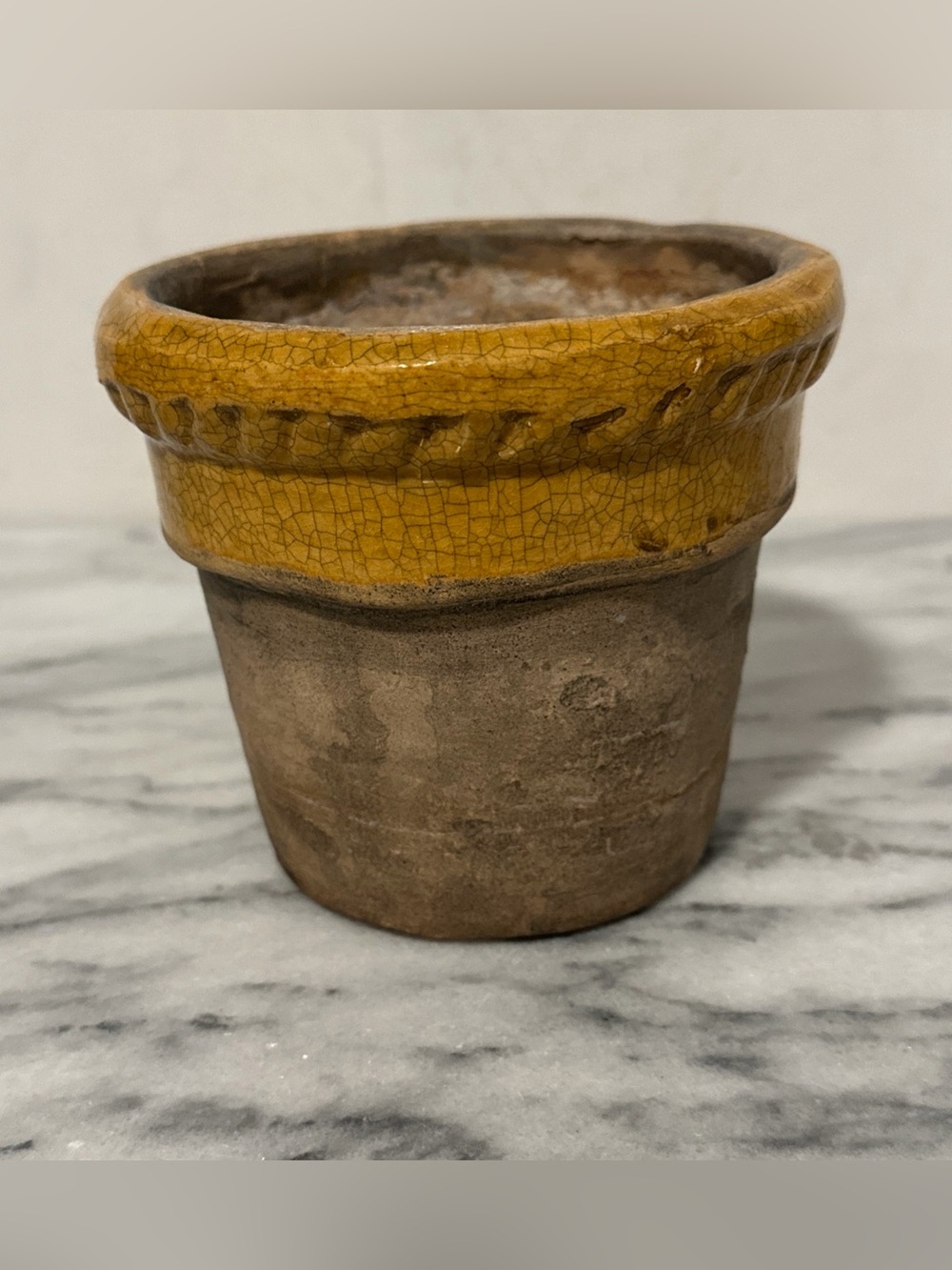 Glazed Yellow-Rim Terracotta Pot RRP Roseville OH - Picture 7 of 10